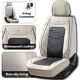 thumbnail image 5 of Universal Car Seat Covers, Pu Waterproof Artificial Leather Protectors, 360° Full Coverage, Upgrade Interior Accessories For Cars, Suitable For Most Vehicle Models., 5 of 9