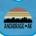 thumbnail image 4 of Inktastic Anchorage Alaska Skyline Boys or Girls Baby Bib, 4 of 4