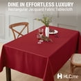 thumbnail image 2 of THD Linky Stripe Fabric Tablecloth For Rectangle Table, Water, Fade, Stain, And Wrinkle Resistance, 2 of 6