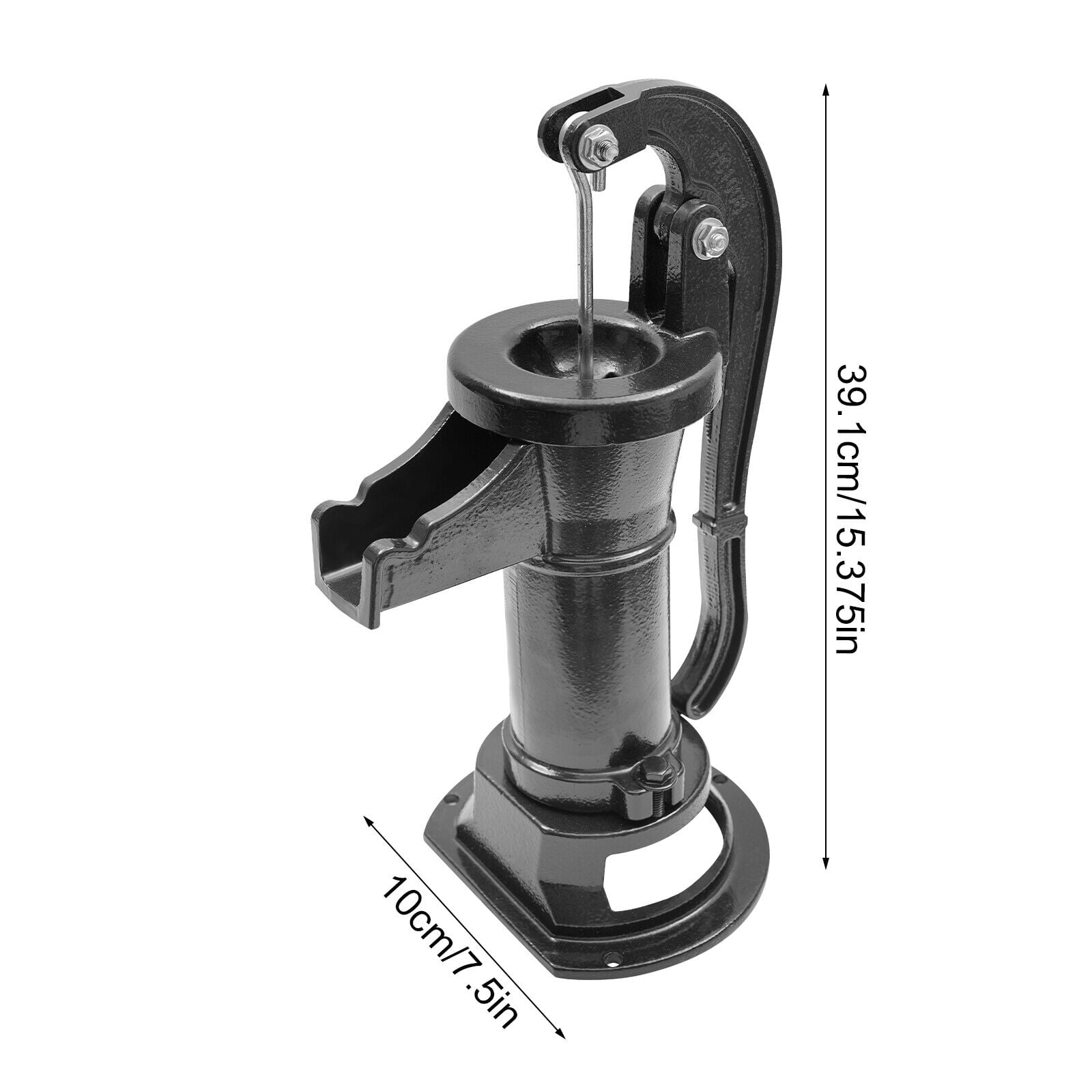 Antique Pitcher Pump for Well, Water Pump Hand Well Pump Kit with Handle, 25 FT Max. Lift, 5Gal/mim Max. Flow Manual Well Pump for Gardens Parks Ponds