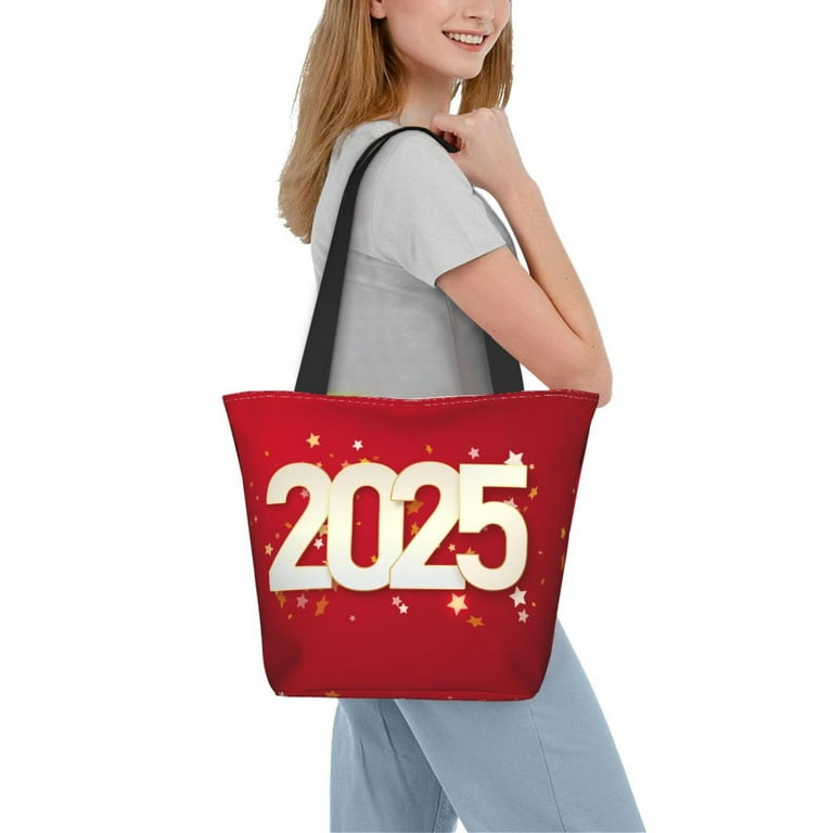 JUNZAN Happy New 2025 Year for Shoulder Bag for Women,Tote Bag
