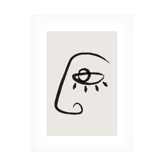 Trademark Fine Art Beth Cai Abstract Face No2 Canvas Wall Art