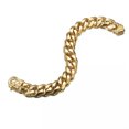 thumbnail image 4 of QQTDFG 7"-11" High Polished Mens Stainless Steel Curb Cuban Chain Bangle Bracelet Gift-9 inches bracelet-13mm-Gold, 4 of 5
