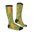 thumbnail image 3 of Fotbe Cactus 2 print Women's Men's Novelty Crew Socks Cotton Socks Knee High Socks for Walking,Running,Nurses,Pregnancy, 3 of 8
