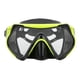 thumbnail image 2 of Gafas de snorkel de silicona para adultos, vidrio templado, visión amplia, equipo de buceo, color amarillo y negro, 2 of 10