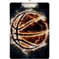 thumbnail image 2 of FMSHPON Basketball Burning Clipboard Hardboard Wood Nursing Clip Board and Pull for Standard A4 Letter 13x9 inches, 2 of 8