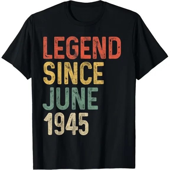 Hot Trending T-Shirt With Legend 1945 80Th Birthday Gifts For Men Women 80 Year Old T Shirt Funny Gift Ide Design Preview Only