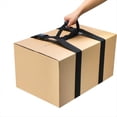 thumbnail image 2 of Carrying Strap with Handle, Handheld Belt for Safely Moving and Lifting Heavy Boxes, Adjustable Belt,1 * Carrying Strap,Black, 2 of 7