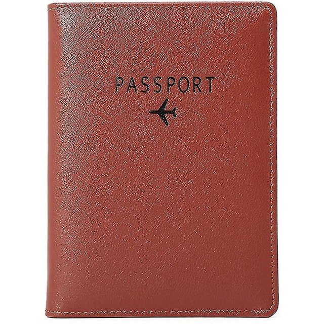 Housse de Passeport en Cuir Protection Rfid Étui de Voyage Housse de Passeport Dossier de Passeport