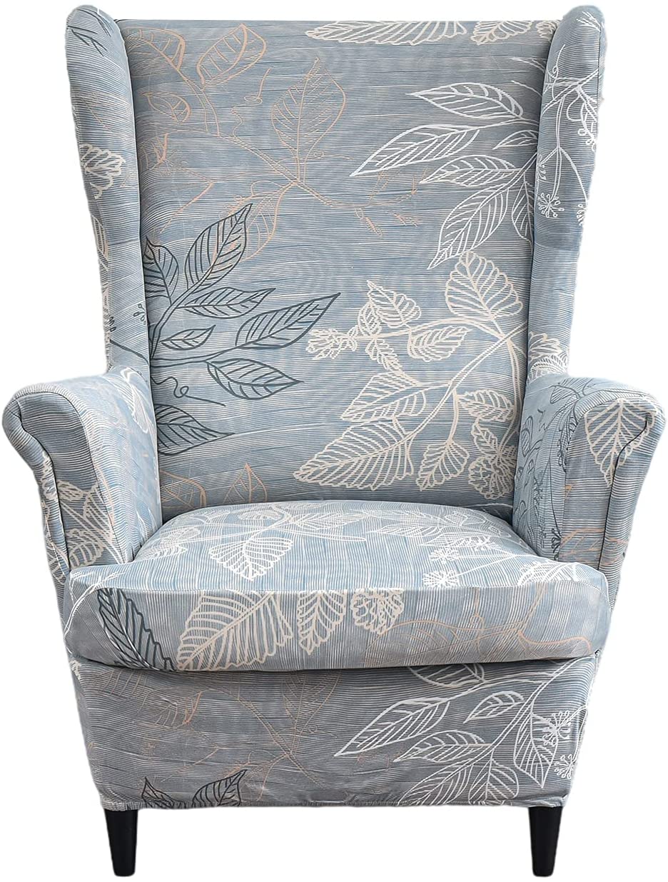 Wingback Chair Slipcovers 2Piece Stretch Spandex Wing Chair Covers