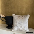 thumbnail image 2 of The HomeCentric Decorative Throw Pillow covers Silver & Gold 26"x26" (65x65 cm) Velvet Textured, Sequins, Hand Embroidery Pillowcases For Sofa Chouch, Hotels, living, Bed Room, Abstract - Aurum Shine, 2 of 11