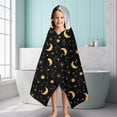thumbnail image 6 of Black Moon Star Constellation Pattern Hooded Bath Towel，60"x35" for Ages 3 To 12 Kids, Quick Dry Lightweight Soft Microfiber Hood Beach Towel Cover Up for Kids, 6 of 7