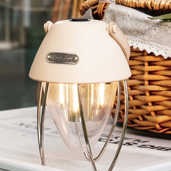 FANHAO LED Retro Camping Lantern, Multi-Functional Rechargeable Tent Lights with 3 Color Mode