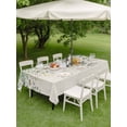 thumbnail image 4 of Outdoor Tablecloths with Umbrella Hole & Zipper, Eucalyptus Leaves Rectangle Tablecloth 52x70 Inch, Sage Green Summer Botanical Weeping Waterproof Table Cloth, Patio/Pool/Picnic Table Covers, 4 of 8