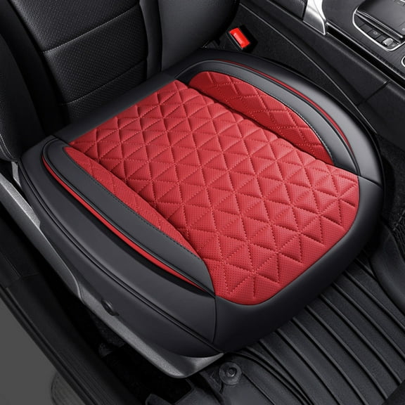kkbbma under $5 Leather Car Seat Cover - Front Seat Covers, Luxury Bottom Seat Covers for Cars, Car Seat Cushion for Most Cars Sedans Trucks SUVs