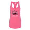 thumbnail image 2 of Wild Bobby, Mom Wife Boss Mother's Day Ladies Racerback Tank Top, Hot Pink, Small, 2 of 6