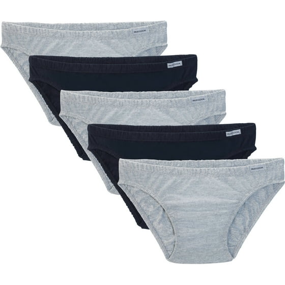 Fruit of the Loom Men's Black and Grey Bikini Briefs, 5pack