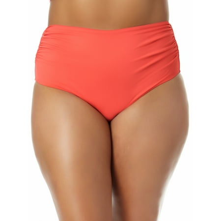 Anne Cole Women s Plus High Waist Bikini Bottoms Swimsuit Red Size 16W