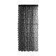 thumbnail image 1 of Cortina de encaje de 1 panel, fácil de instalar, elegante, de tul y con encaje, con mosquitera Negro 100x200, 1 of 9