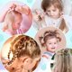 thumbnail image 4 of 100 unidades de pequeñas bandas para el pelo para niñas, diademas elásticas coloridas para niñas, coletero de nailon, accesorios para el cabello, 4 of 5