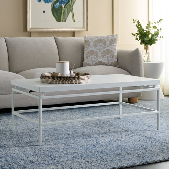 Safavieh Acelin Glam Faux Marble Coffee Table, White