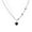 Black, variant on Pebbuoy Punk Style Choker Necklace Heart Pendant Shiny Rhinestone Star Asymmetric Chain Necklace Jewelry Gift