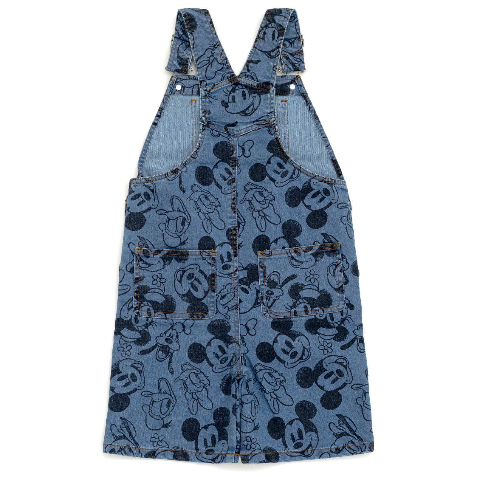 Disney Mickey Mouse Goofy Donald Duck Infant Baby Boys Denim Short Overalls Shortall 18 Months