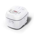 thumbnail image 1 of Toshiba Digital Programmable Rice Cooker, Steamer & Warmer, 3 Cups Uncooked Rice with Fuzzy Logic and One-Touch Cooking, 24 Hour Delay Timer and Auto Keep Warm Feature, White, 1 of 5