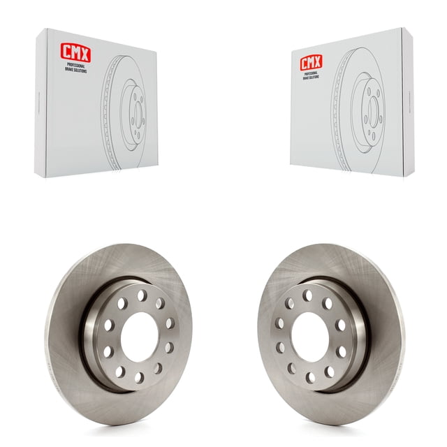 CMX Rear Disc Brake Rotors Pair for Car 2002-2006 Audi A4 Quattro with 255mm Diameter Rotor K8-100778