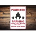 thumbnail image 1 of Powerlifter Parking Novelty Decor, Metal Wall Sign - 10x14 Inches, 1 of 4