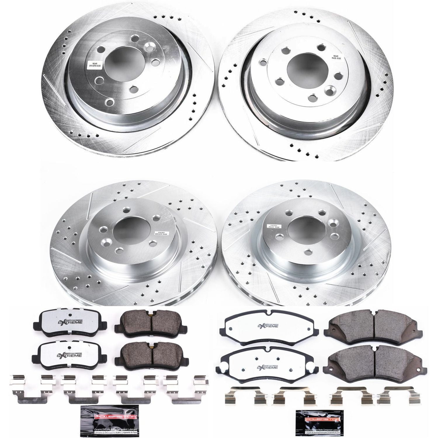 Power Stop Front and Rear Z36 Truck & Tow Brake Pad and Rotor Kit K6227-36