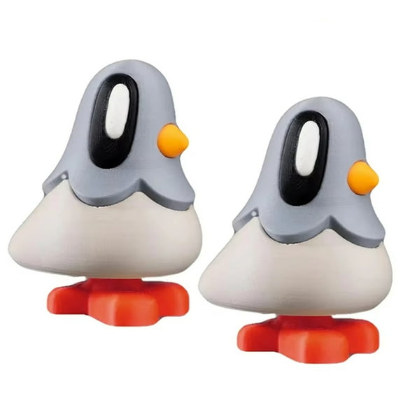 2pc 3D Printed Blob Pigeon with Magnetic Foot, Secret Note Compartment, Detachable Miniature Home Decor Statue