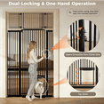 thumbnail image 6 of Cat Gate,Domipet 71"Extra Tall Dog Gate, 43''Wide Pet Gate Pressure Mounted, Safety Gate for Pets,Black, 6 of 10