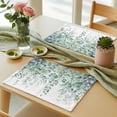 thumbnail image 3 of Sage Green Eucalyptus Leaves Placemats Set of 4 Green Leaf Place Mats Table Mats Kitchen Dining Home Outdoor Party Table Decoration, 3 of 9