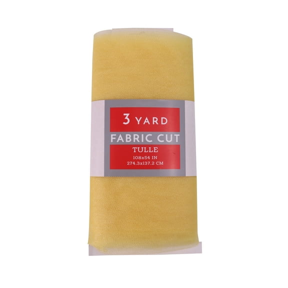 3 Yard Cut Sparkle Tulle Fabric, Gold, 54" Wide for Apparel & Crafting, by Fuzhou