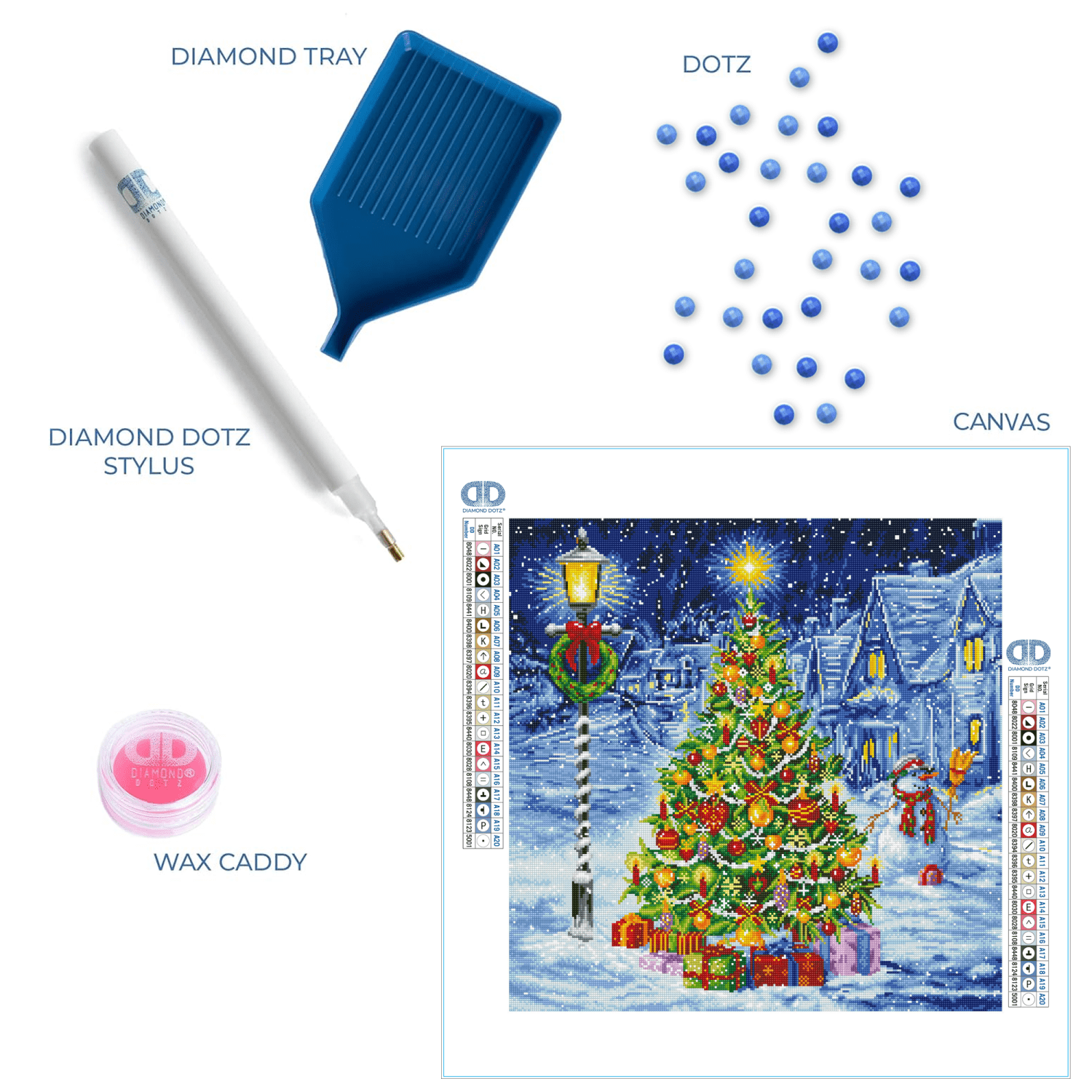 Diamond Dotz Oh Christmas Tree Diamond Painting Kits for Adults - Diamond Art Kits a Relaxing Creative Craft Kit with Dotz Gems 26.4x26.4