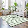 thumbnail image 3 of 3'x5' Area Rugs, Green Stripes Indoor Outdoor Area Rug for Living Room Bedroom, Farmhouse Modern Abstract Art Washable Bathroom Rugs Kitchen Floor Carpet Mats Home Decor Aesthetic, 3 of 8