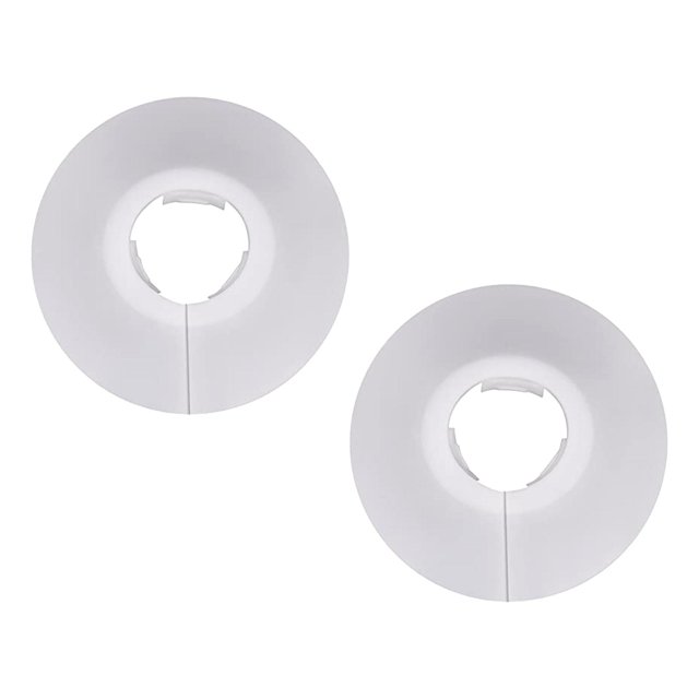 Cubierta De Tubería De Brida, Cubierta De Línea De Drenaje De Tubería De Agua Para Tuberías De Gas, Tuberías De Agua, Color Blanco, 2 Uds.