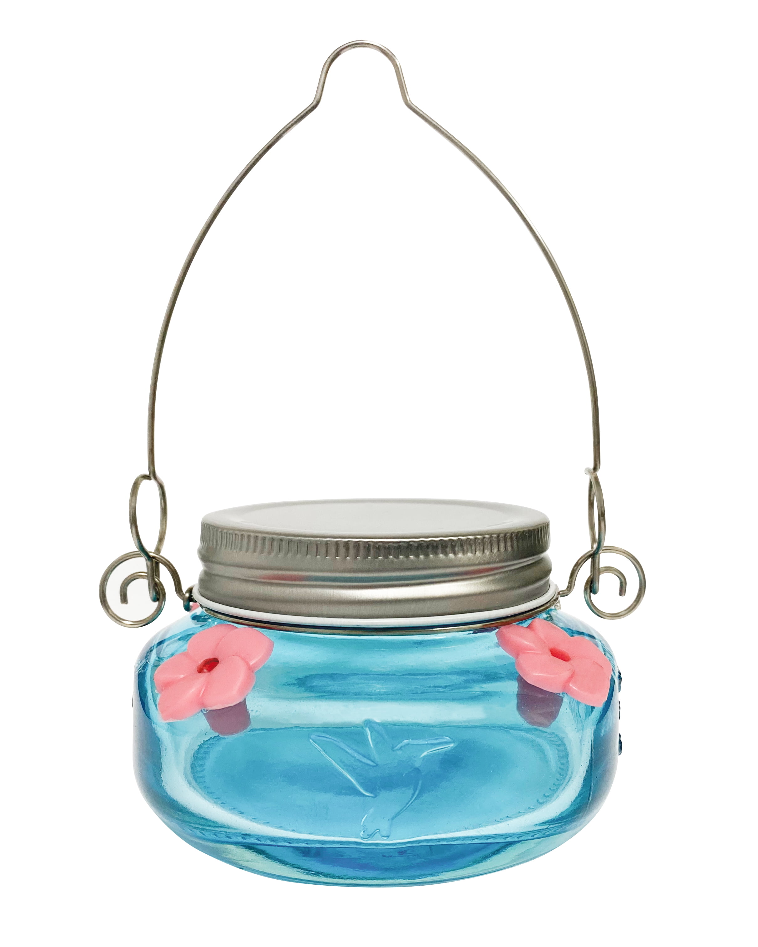 Wild Wings Antique Teal Mason Jar Hummingbird Feeder 6 ounce