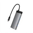 thumbnail image 2 of New Type-C Docking Station Usb Hub Hub USB3.0/RJ45 Gigabit 6-in -1 Docking Station Gray, 2 of 12