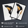 thumbnail image 2 of Artery8 Elegant Calla Lily Black Gold Floral Painting Living Room Artwork Framed Wall Art Print A4, 2 of 3