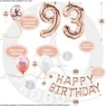 thumbnail image 4 of 93rd Birthday Decoration Rose Gold, 93 Party Supplies Decoration, 93rd Sash, 93 Cake Topper, 93rd Photo Props, confetti Balloons, Curtain, 4 of 4