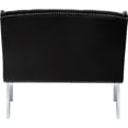 thumbnail image 3 of Meridian Furniture Black Velvet Suri Settee Bench, 3 of 9