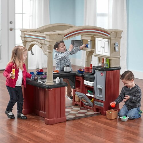 Step2 Grand Walk-In Play Kitchen with 103 Piece Play Food Accessory Play Set