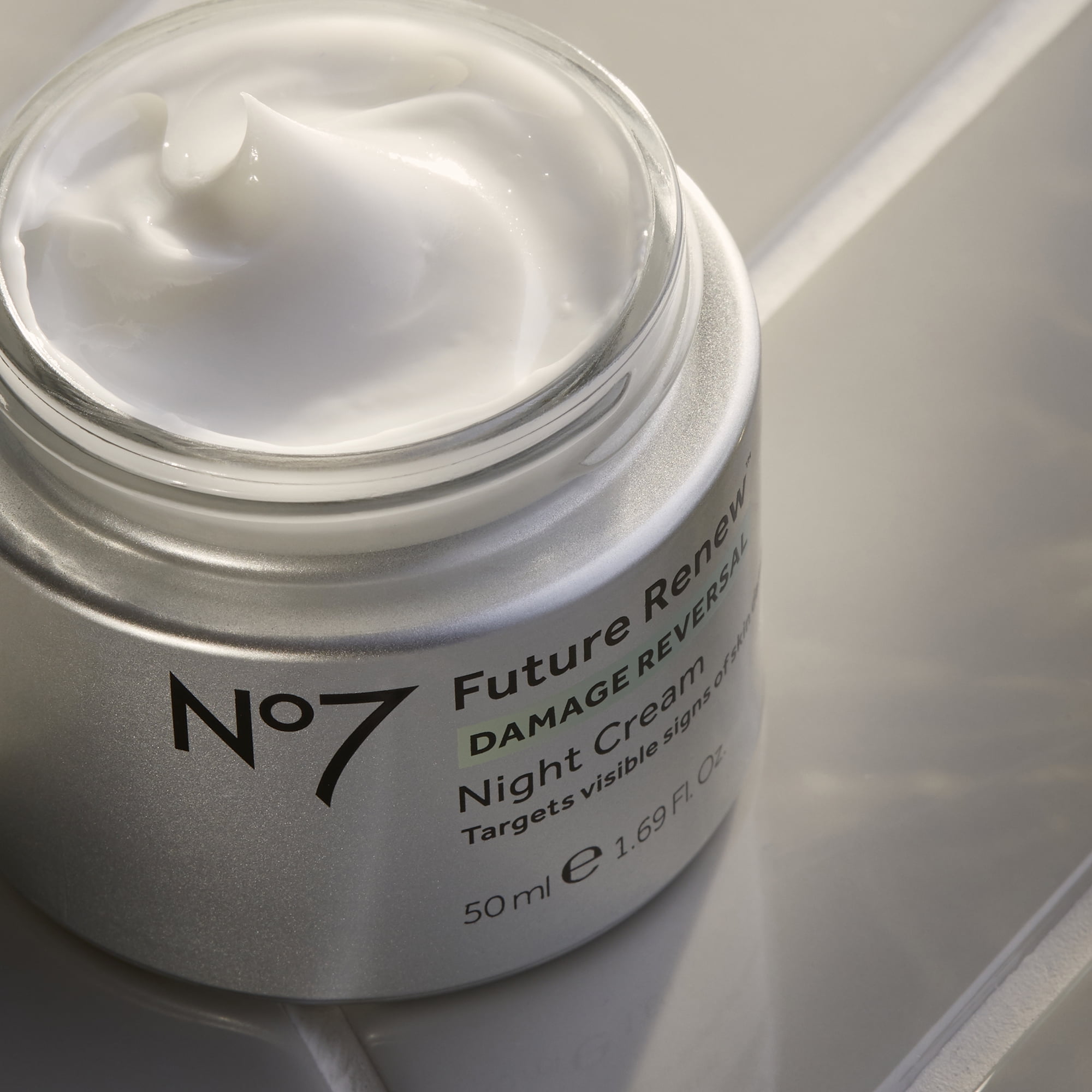 No7 Future Renew Damage Reversal Night Cream Face Moisturizer with Pepticology™ Peptides, All Skin Types, 1.69 oz