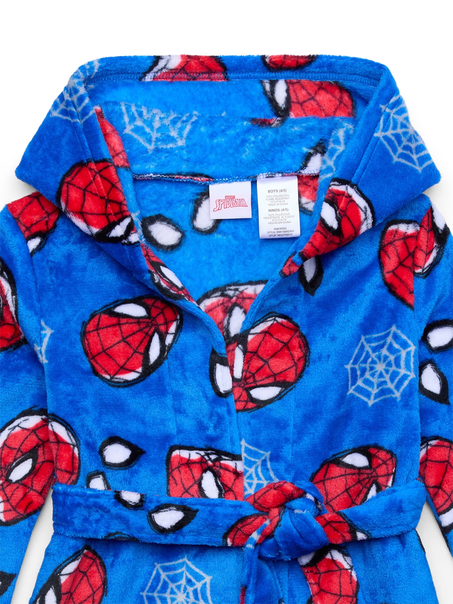 Spiderman Hooded Plush PlushSleep Robe, Sizes 4-12