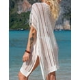 thumbnail image 4 of Swimsuit Coverup for Women Crochet Hollow Bathing Suit Cover Ups See Through Sexy Beach Coverup Alsol Lamesa, 4 of 6