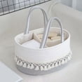 thumbnail image 5 of Portable Storage Basket with Handle, Multifunctional Tassel Storage Container, Durable Handheld Organizer with Detachable Woven Divided for Indoor Outdoor Supplies, 36x22x18cm, 5 of 5