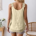 thumbnail image 4 of DHFJKG Summer Camisole Tops For Women Solid Color Lace Trim Sleeveless Tank Clothes Casual Everyday Wear Solid Color Stylish Tops, 4 of 6