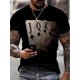 thumbnail image 2 of Men's Poker Graphic Tee - Comfortable Cotton, Stretch Fit, Round Neck T-Shirt for All Seasons, 2 of 5